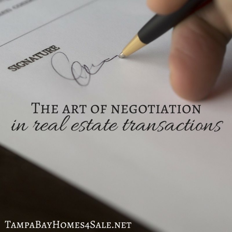 the art of negotiation in real estate transactions - tampa bay homes for sale