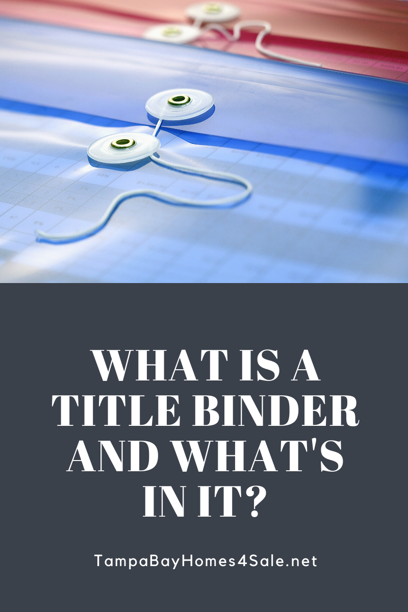 What is a Title Binder and Whats In It